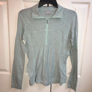 Columbia Mint Green & Grey Pullover Jacket